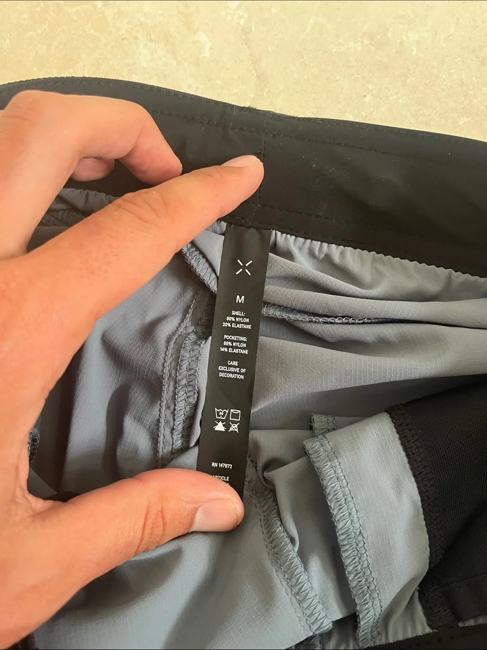 Ten Thousand Gray Athletic Shorts with Black Waistband